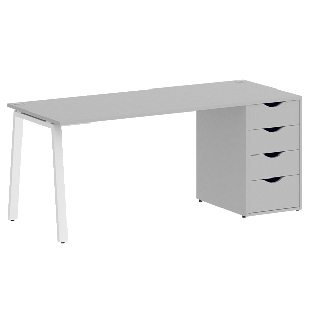 Home Office Стол письменный VR.SP-3-178.4.A Серый/Белый металл 1780*720*750 - Вид 1