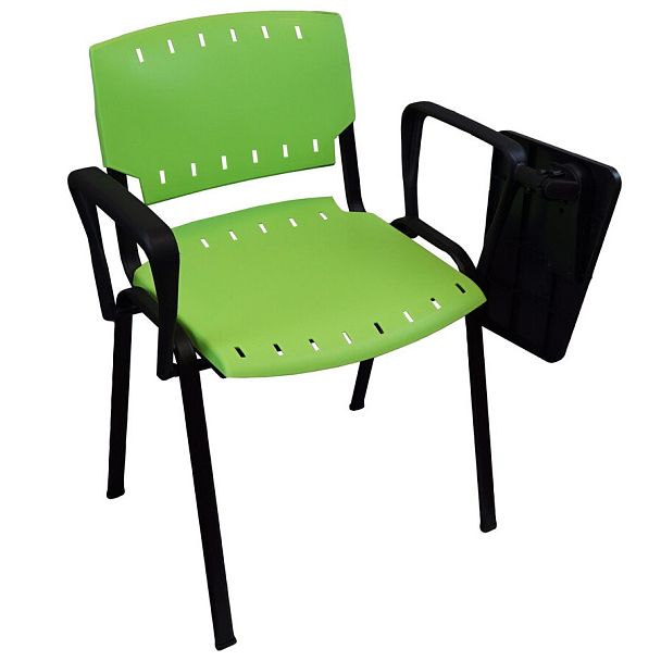 Конференц - стул Sigma c подлокотниками и столиком, зеленый - Вид 1