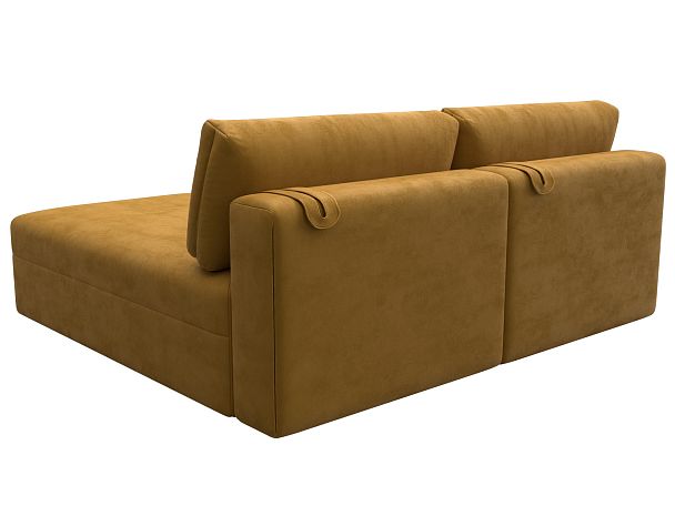 Диван угловой модульный Лига-060 НПБ угол универсальный Велюр желтый - Вид 5