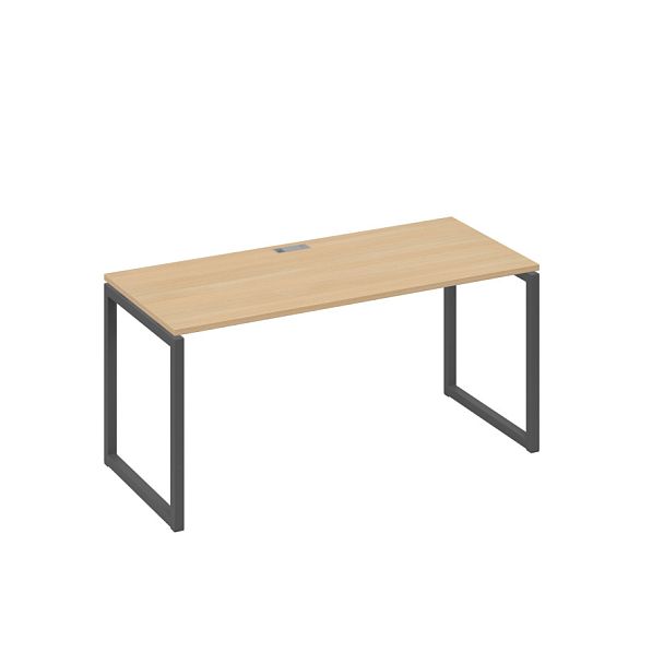 Стол письменный на металлокаркасе QUATTRO A4 А4 Б4 015 БП натуральный дуб / металлокаркас антрацит - Вид 1
