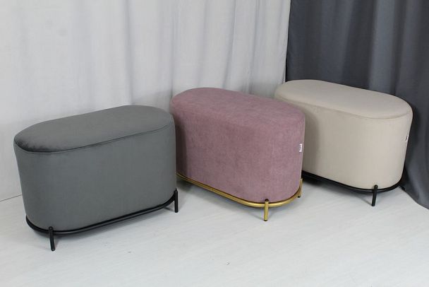 Пуф Sheffilton SHT-B7 пыльная роза/золото - Вид 9