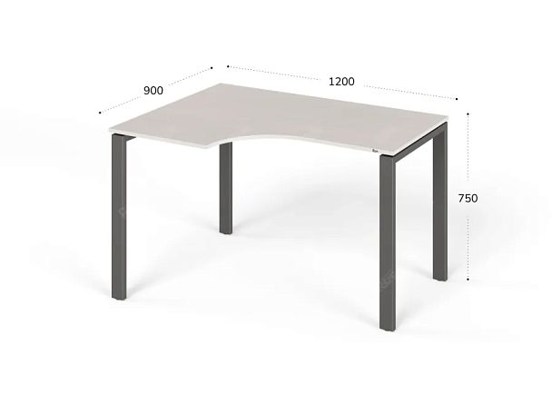 ЛАЙТ / LIGHT RLG016-10x9L Угловой стол 120x90x75 Дуб Молочный - Вид 2