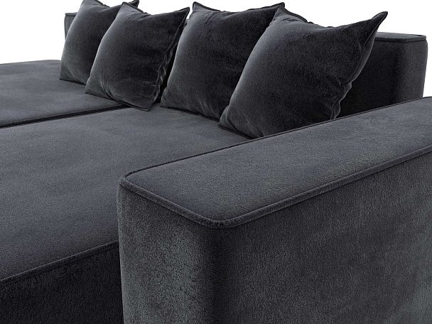 Диван угловой Лига-079 угол правый Велюр серый - Вид 4