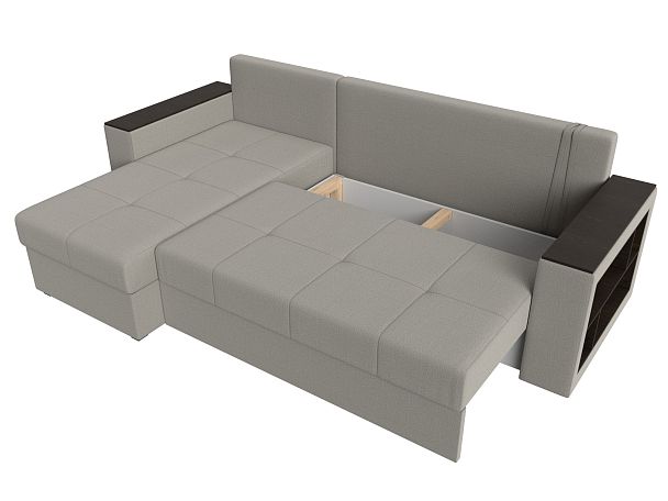 Диван угловой Дубай Лайт левый угол Рогожка бежевый - Вид 8