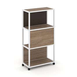 Shelf Mobile Стеллаж 4 уровня 1 секция VR.LT-STK-405.06 Дуб Аризона/Металл Белый/W-25 600*400*1523 - Фото предпросмотра