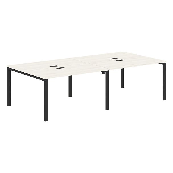 Стол 4-х местный EUWST 2713 Ясень Траун/Черный 2726х1346х750 EDIS - Вид 1