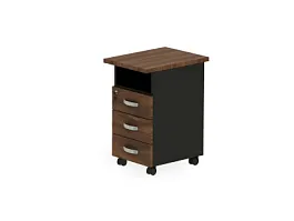 БЕРЛИН / BERLIN Тумба приставная правая 450х580х740 Орех Вармия/Черный - Фото предпросмотра