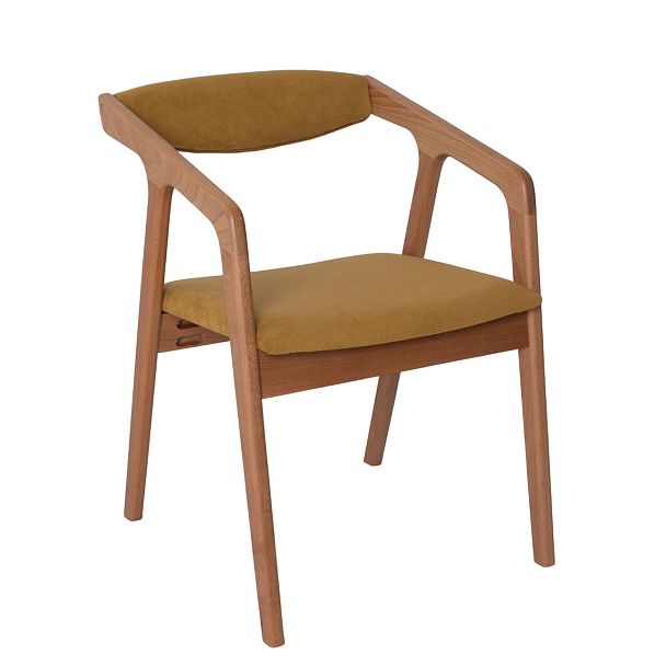 Полукресло Fendi, велюр Teddy 011, ножки бук под лак - Вид 2