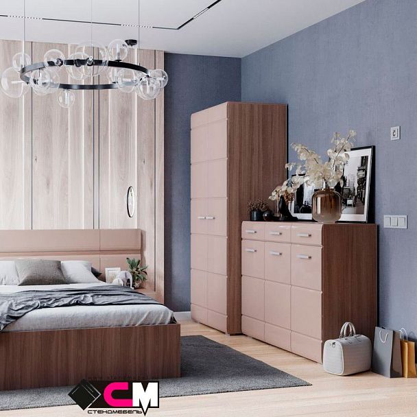 Вегас Комод 1200*985*446 венге/белый глянец - Вид 3