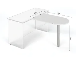 UNITY PБП-100-60 Белый Брифинг 600х1000х730 - Фото предпросмотра