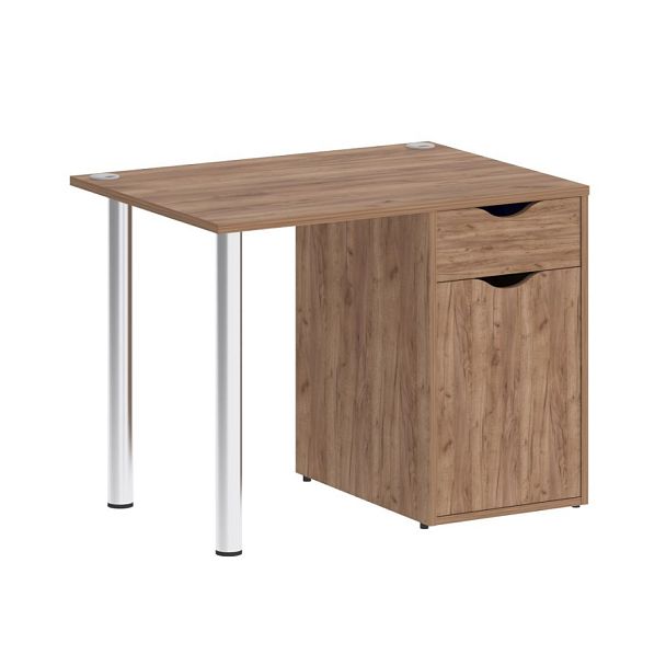 Home Office Стол письменный VR.SP-3-98.1 Дуб табак/Хром опоры 980*720*750 - Вид 1