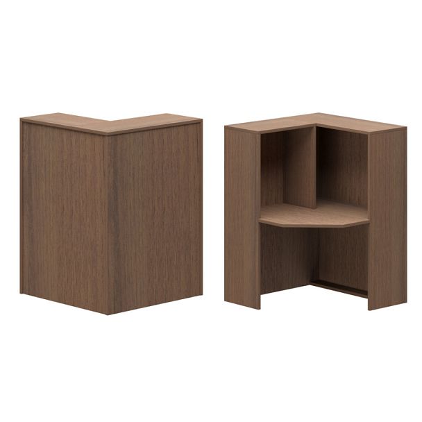 Стойка угловая левая А-555 Орех 900x900x1220 Ресепшн - Вид 1