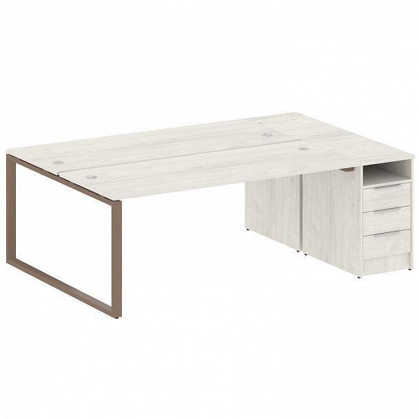 Рабочая станция "Metal System" БО.РС-СТП-2.5 дуб наварра/мокко - Вид 1