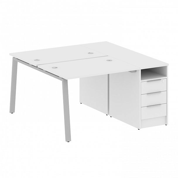 Рабочая станция "Metal System" БА.РС-СТП-2.1 белый/серый - Вид 1