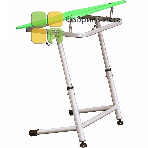 Парта "Премьера 1Р" с угл. накл. стол., рег., цвет (3-7 гр) - Вид 1