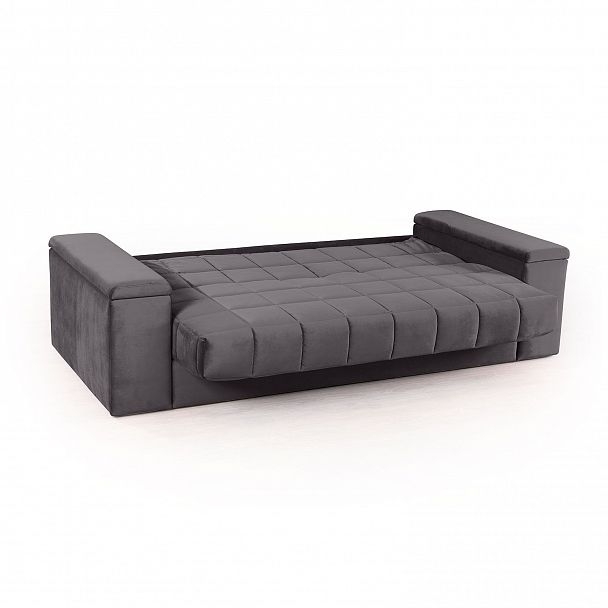 Verona диван-кровать прямой велюр серый - Вид 5
