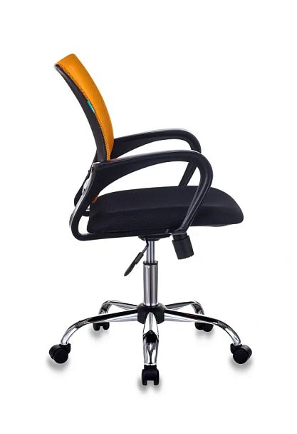 Кресло Бюрократ CH-695NSL оранжевый TW-38-3 сиденье черный TW-11 сетка/ткань крестов. металл хром - Вид 2