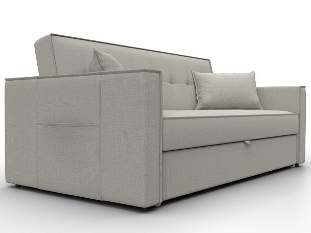 Диван прямой Лига-104 (160) Рогожка бежевый - Вид 3