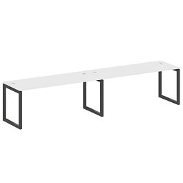 Metal System Quattro Р. ст. на 2 раб. места на О-образном м/к 50БО.СМ-2.5 Белый/Антрацит металл 3600*720*750 - Фото предпросмотра