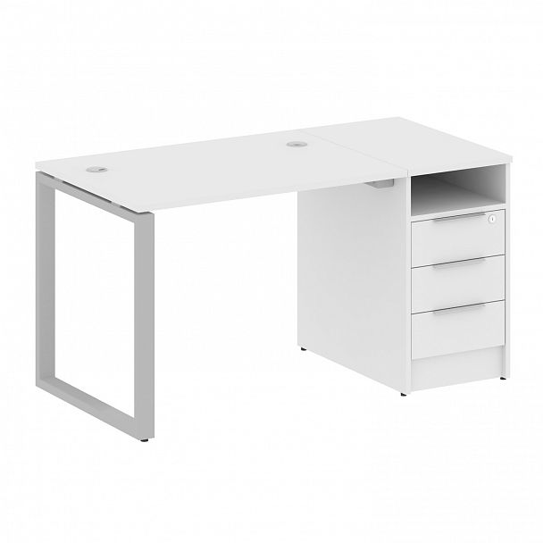 Рабочая станция "Metal System" БО.РС-СТП -1.1 белый/серый - Вид 1