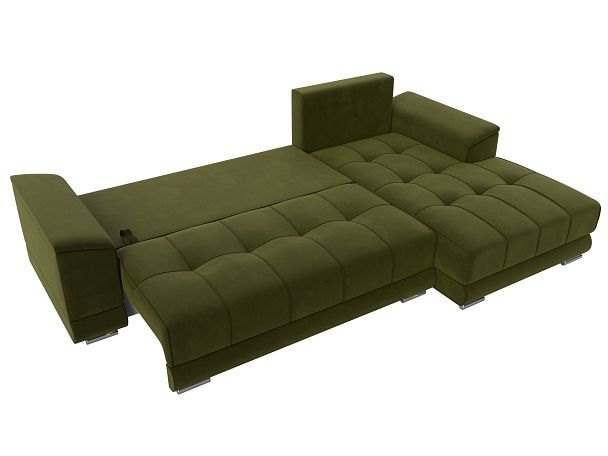 Угловой диван НордСтар правый угол Микровельвет зеленый - Вид 8