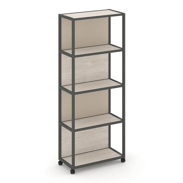 Shelf Mobile Стеллаж 5 уровней 1 секция VR.LT-STK-504.06 Денвер Светлый/Металл Антрацит/W-04 600*400*2000 - Вид 2