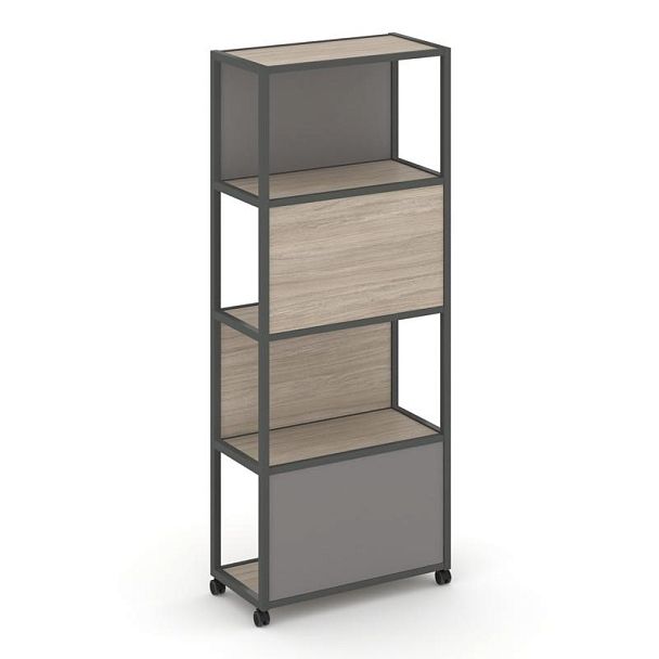 Shelf Mobile Стеллаж 5 уровней 1 секция VR.LT-STK-504.08 Дуб Аттик/Металл Антрацит/W-11 800*400*2000 - Вид 1