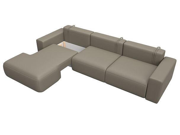 Диван угловой Лига-036 НПБ Классик Лонг левый угол Экокожа бежевый - Вид 7