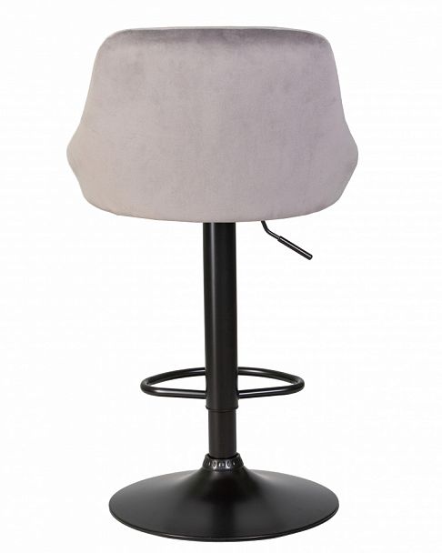 Стул барный DOBRIN LOGAN BLACK (серый велюр (MJ9-75)) - Вид 7