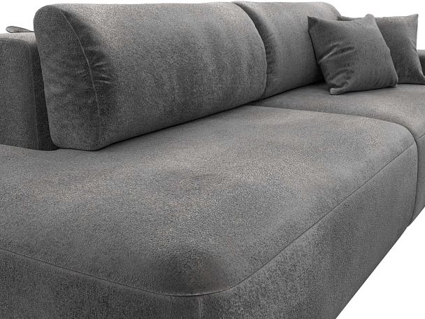 Диван прямой Лига-036 НПБ Модерн подлокотник справа Велюр серый - Вид 4