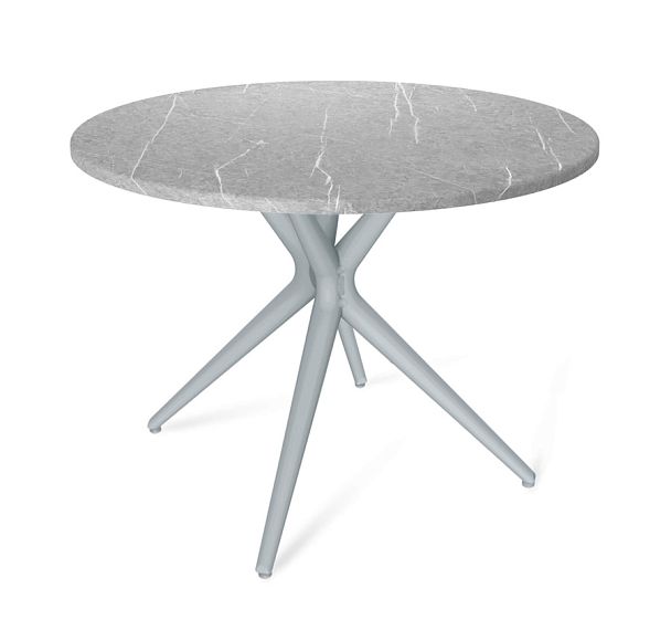 Стол Sheffilton SHT-TU30/TT 90 МДФ серый/серый мрамор - Вид 1