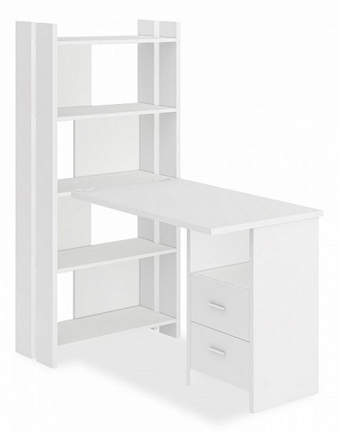 Стол компьютерный Домино Лайт СТЛ-ОВ+С100Прям+ТЯЛ Белый - Вид 1