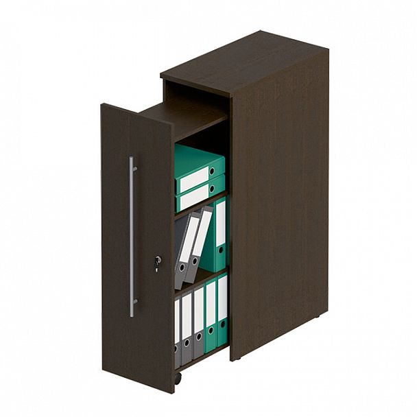Стеллаж вертикальный с замком, левый "Формула" ФР 338 венге темный - Вид 1