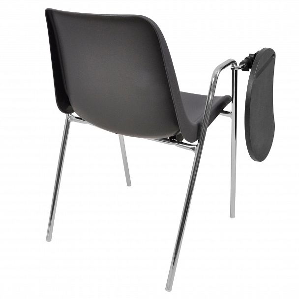 Стул Vicenza (4 ножки с подлокотниками + столик TLT), Каркас хром, темно-серый - Вид 2