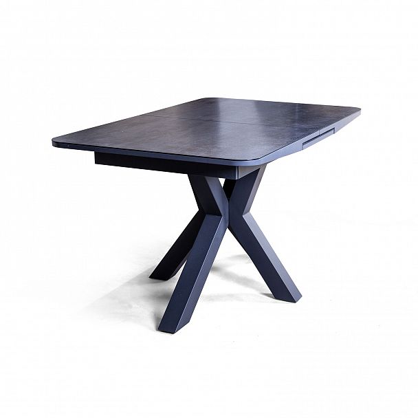 Стол раскладной Lincoln (160+40 см) глазурованное стекло черный - Вид 5