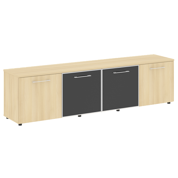 Yalta Тумба модульная LT.TS-4.5 black Акация/Стекло black 2188*450*580 - Вид 1