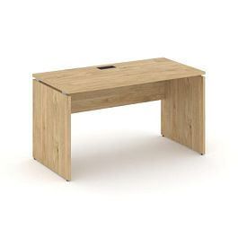 Стайл Проджект Стол письменный SN-D.SP-012 Тиквуд Светлый/Черная Заглушка 1180*700*750 - Фото предпросмотра