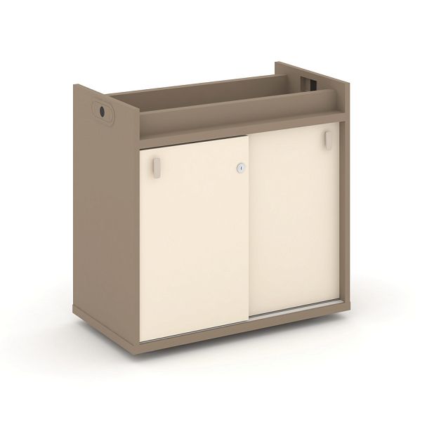 Estetica Тумба опорная-купе ES.TON-3 Латте/Сатин/Латте металл 750*406*725 - Вид 1