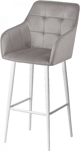 Комплект барных поворотных кресел Мони К, Confetti silver/белый, 2 шт. - Вид 2