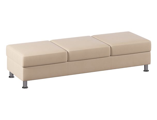 Пуф Everprof Monro трехместный Экокожа Бежевый - Вид 1