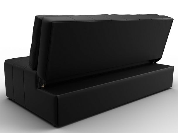 Диван прямой Лига-107 (160) Экокожа черный - Вид 5