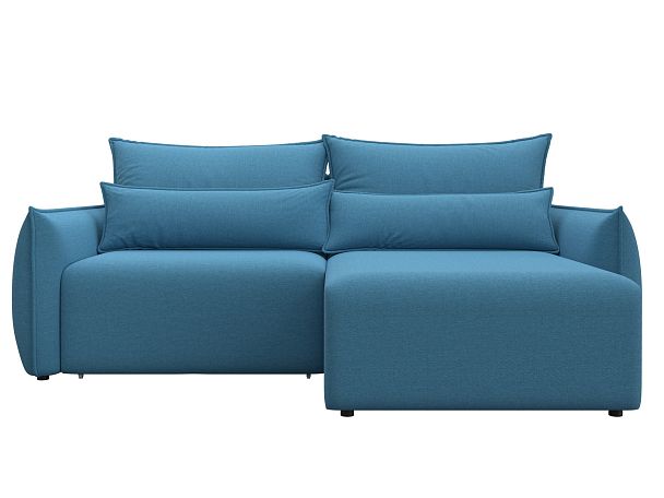 Диван угловой Лига-051 НПБ угол универсальный Рогожка голубой - Вид 2