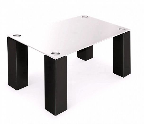 Стол журнальный Колизей-8  1000x600х430 черный/белое стекло "Журнальные столы" ТК-002561000728 черный - Вид 1