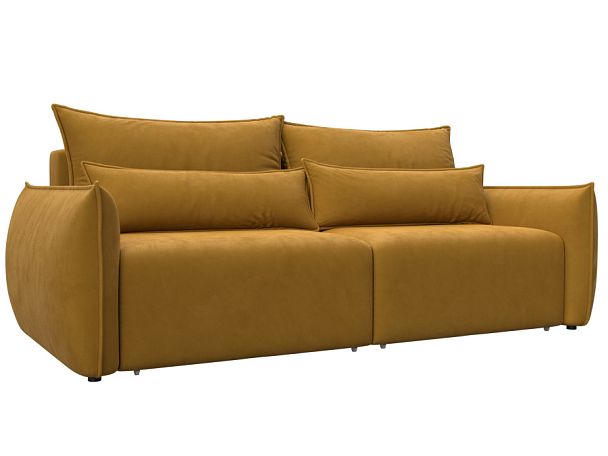 Диван прямой Лига-051 НПБ Велюр желтый - Вид 1