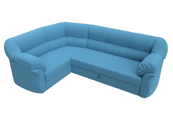 Диван угловой Карнелла левый угол Рогожка голубой - Вид 5