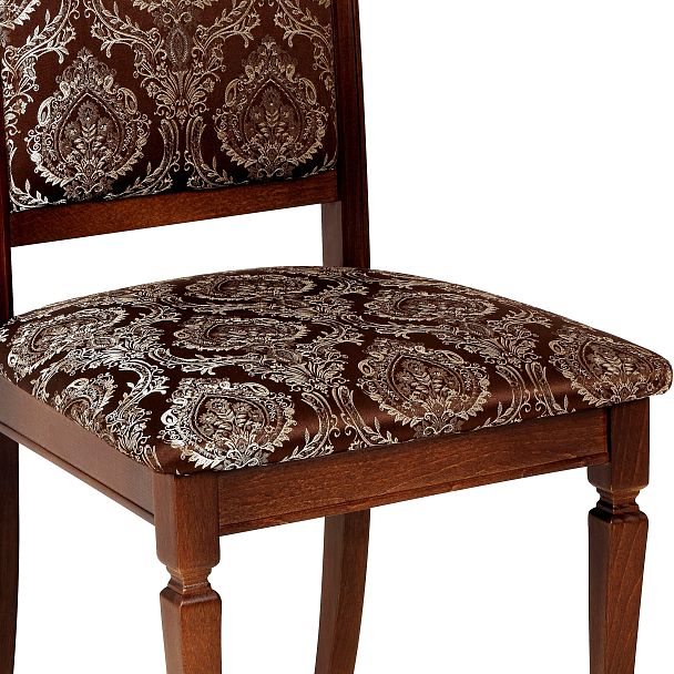 Стул деревянный с мягким сиденьем Бармс Античный орех/Темно-коричневый жаккард - Вид 12