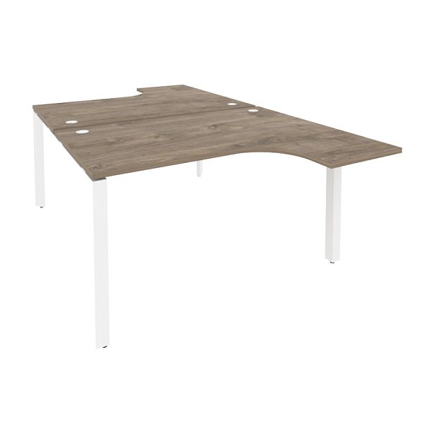 Onix Рабочая станция на П-образном м/к O.MP-D.SA-3 Тиквуд темный/Белый металл 1380*2395*750 (1635/460) - Вид 1