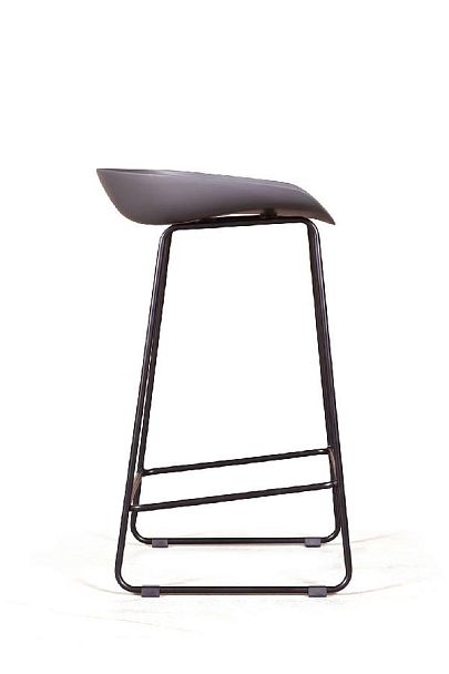 Стул полубарный Leo пластик серый - Вид 10