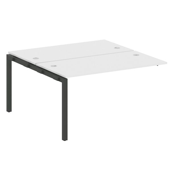 Metal System Quattro Р. ст. криволинейная на П-образном м/к 50БП.РАС-СА-2.3 Белый/Антрацит металл 1400*2435*750 - Вид 1