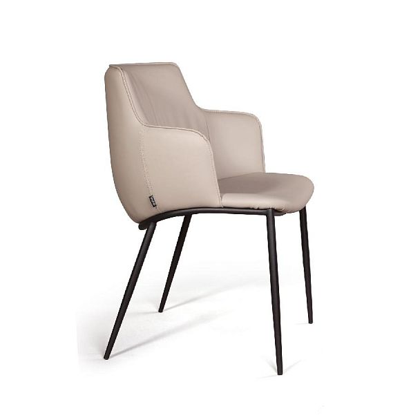 Стул с подлокотниками Sofia, иск.кожа soft-touch, серый - Вид 7